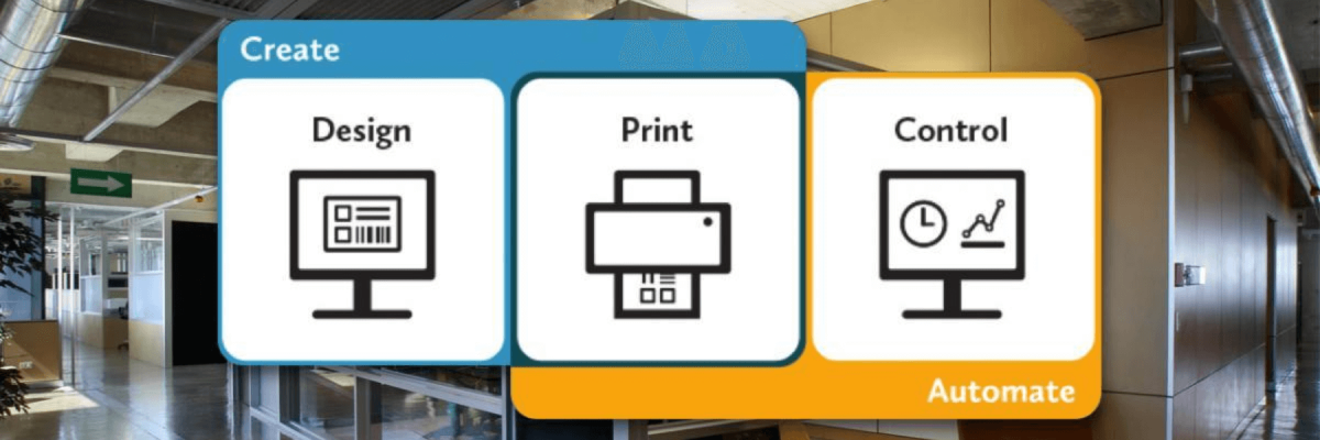 digital icons for creating and automating, design, print, and control, digital forms or automation of forms concept
